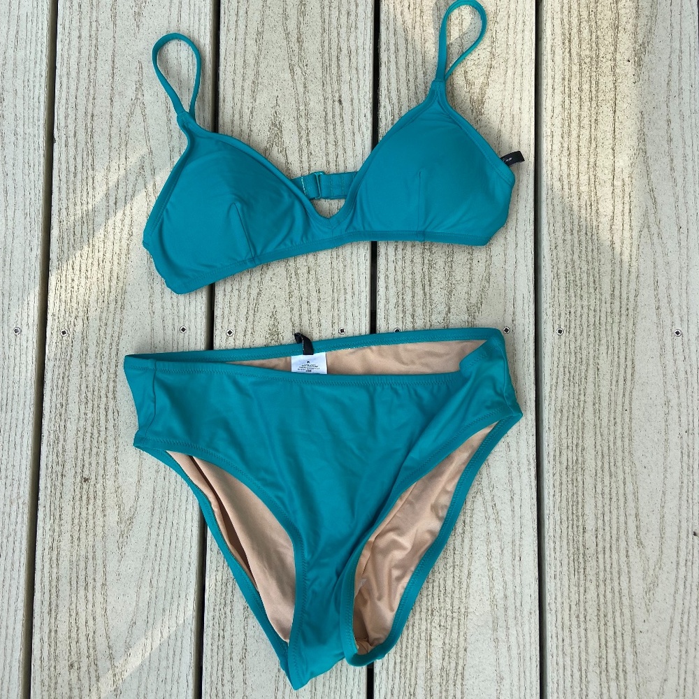 J.Crew Teal Bikini NEVER WORN, Size S